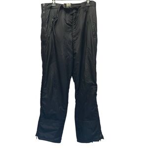 BLACKBEAR Men's XL Black Snow Insulated Lined Active Ski Straight/Boot Pants
